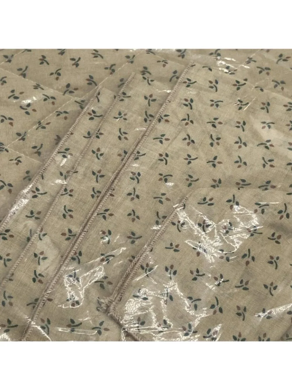 Textol Placemats Napkins Rings Set Beige Floral Vintage